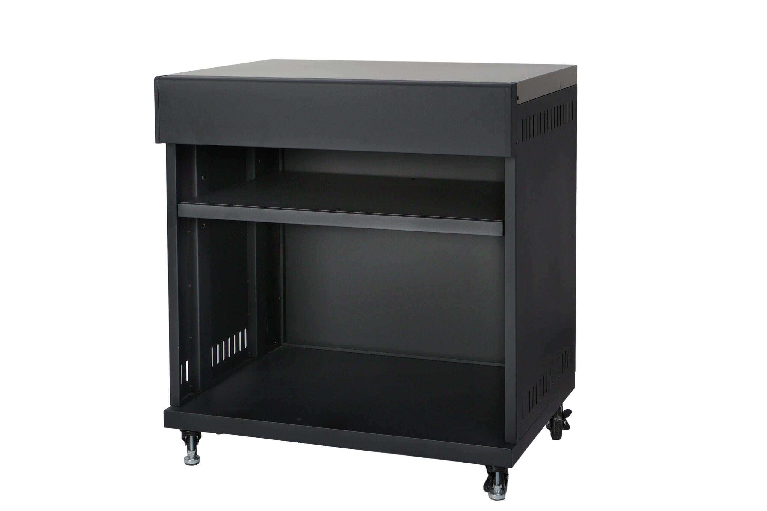 Grllr modular expansion unit featuring durable weather-resistant cabinetry, integrated shelving, and heavy-duty casters, Roberts Leisure Isle of Man.