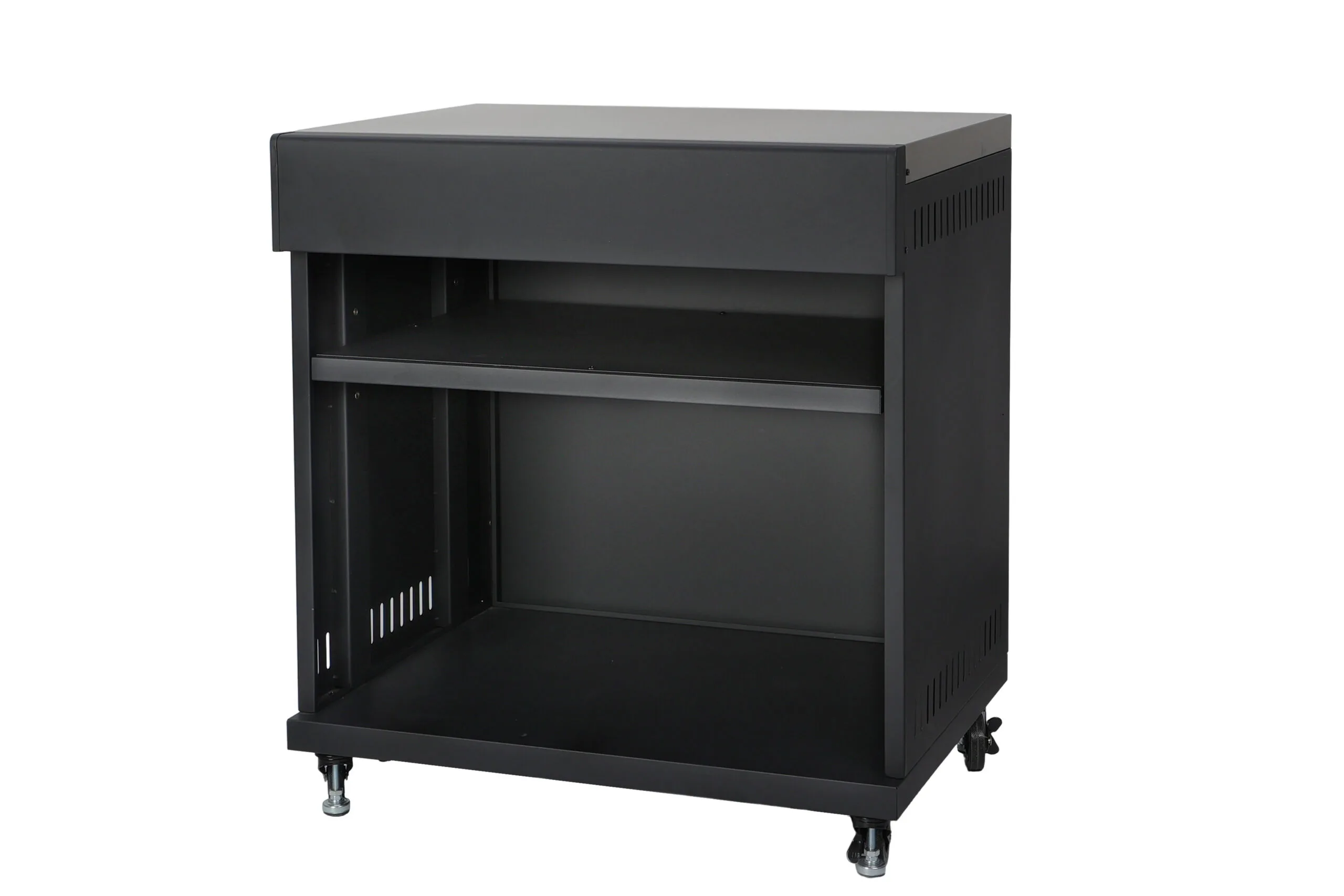 Grllr modular expansion unit featuring durable weather-resistant cabinetry, integrated shelving, and heavy-duty casters, Roberts Leisure Isle of Man.