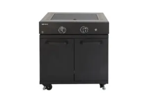 Grllr modular stove unit featuring precision heat control, durable flat-top cooking surface, and weather-resistant cabinetry, Roberts Leisure Isle of Man.